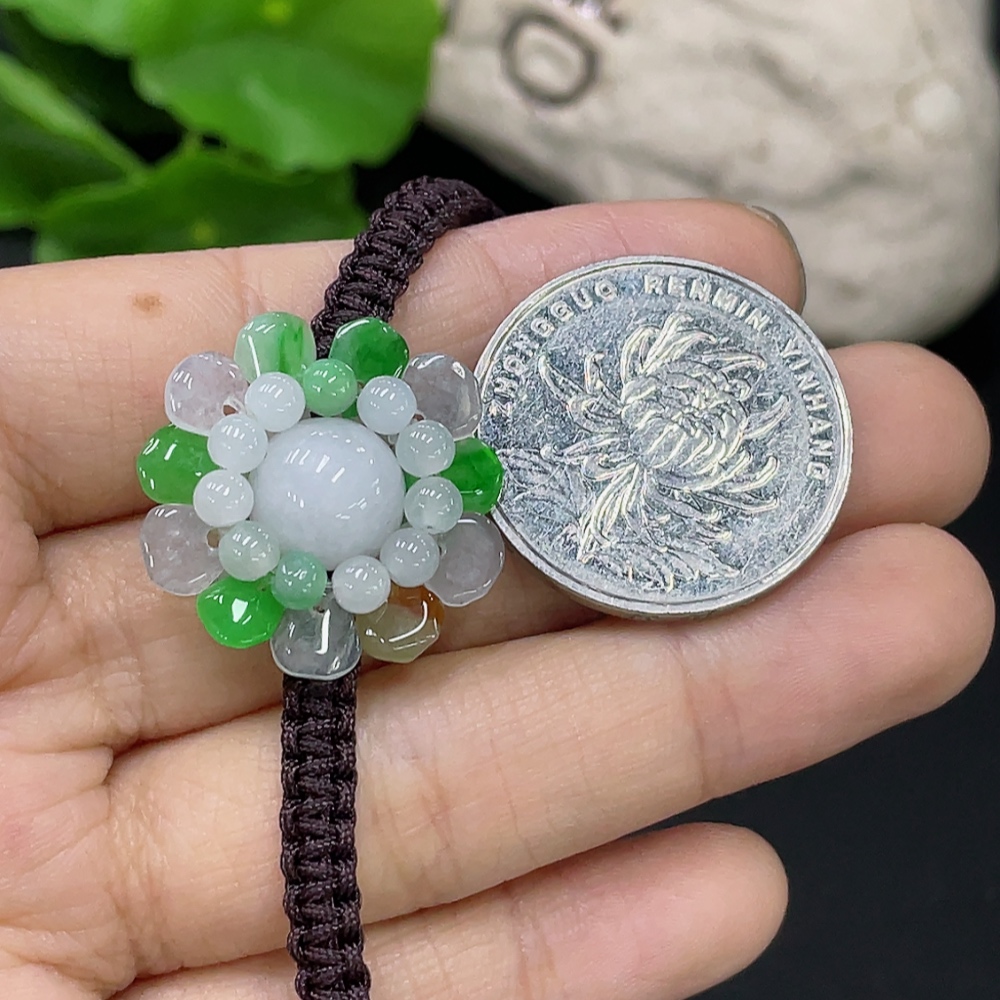 F32696756 Jadeite Hand String Total Weight Approx. 5.41g Color Origin Undetermined