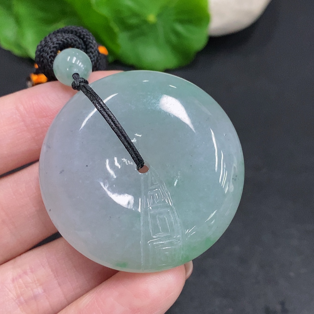 F34003425 Jadeite Safety Buckle, total weight with rope approx. 46.5g