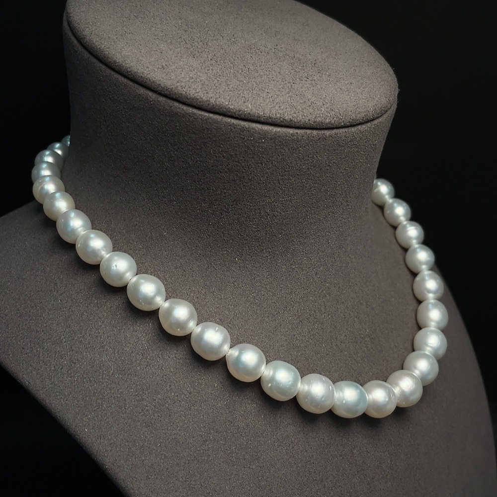 C33872217 Seawater pearl necklace non-gold total weight about 59g size 8.9-10.8mm approx