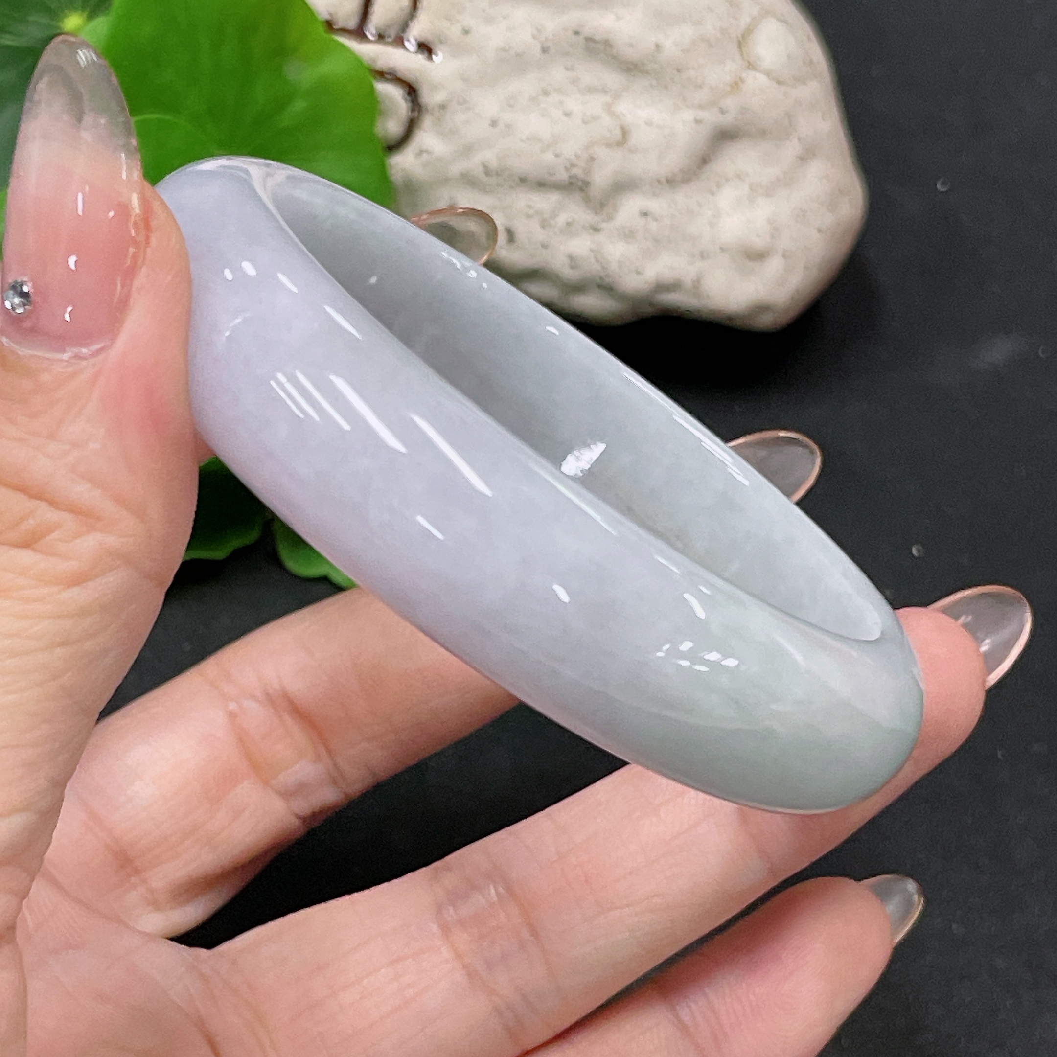 F34984440 Jadeite Round Bangle Total Weight Approx. 58.45g Size 56