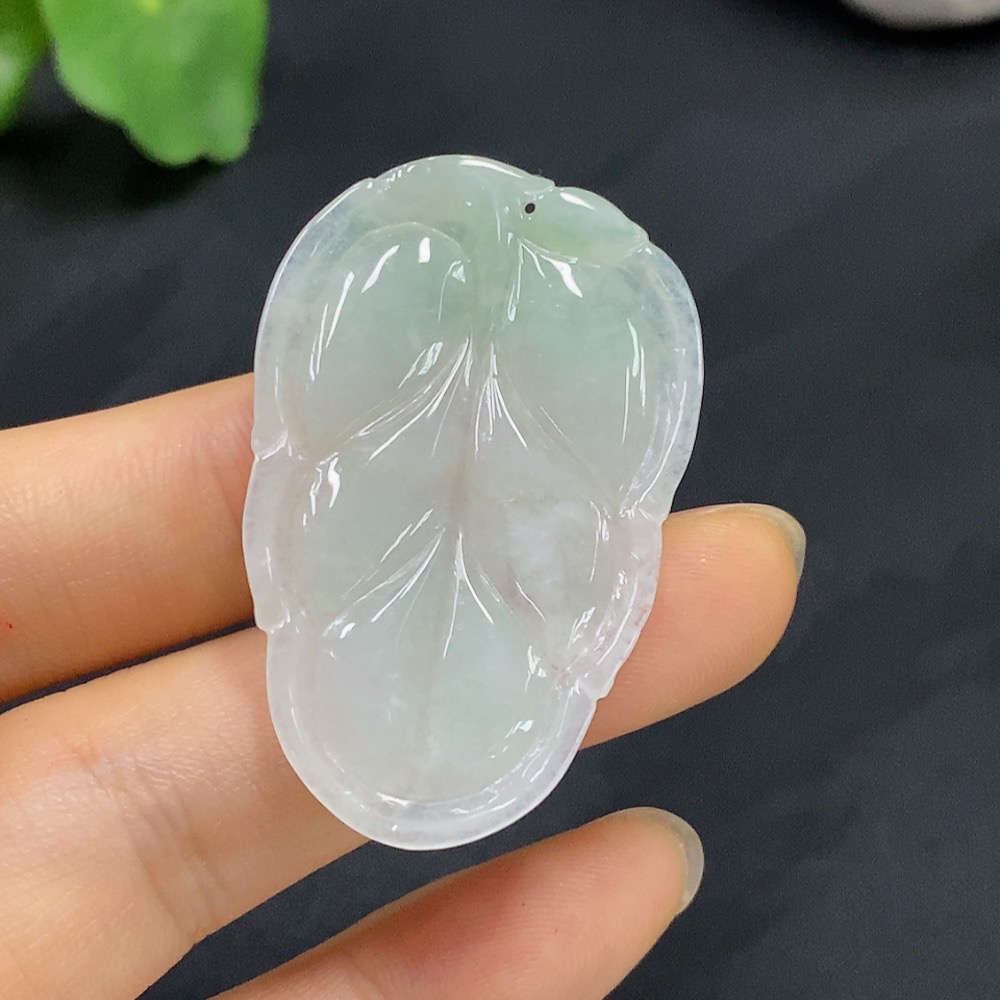 F22480463 Jadeite Leaf Inlay Piece, Total Weight 7.266g