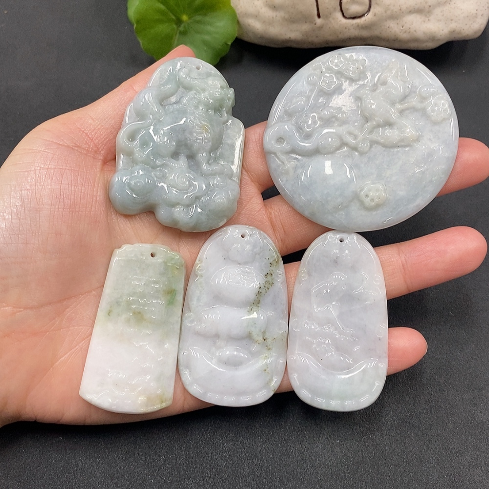 F13489412 Jadeite Pendants Sell as a Lot