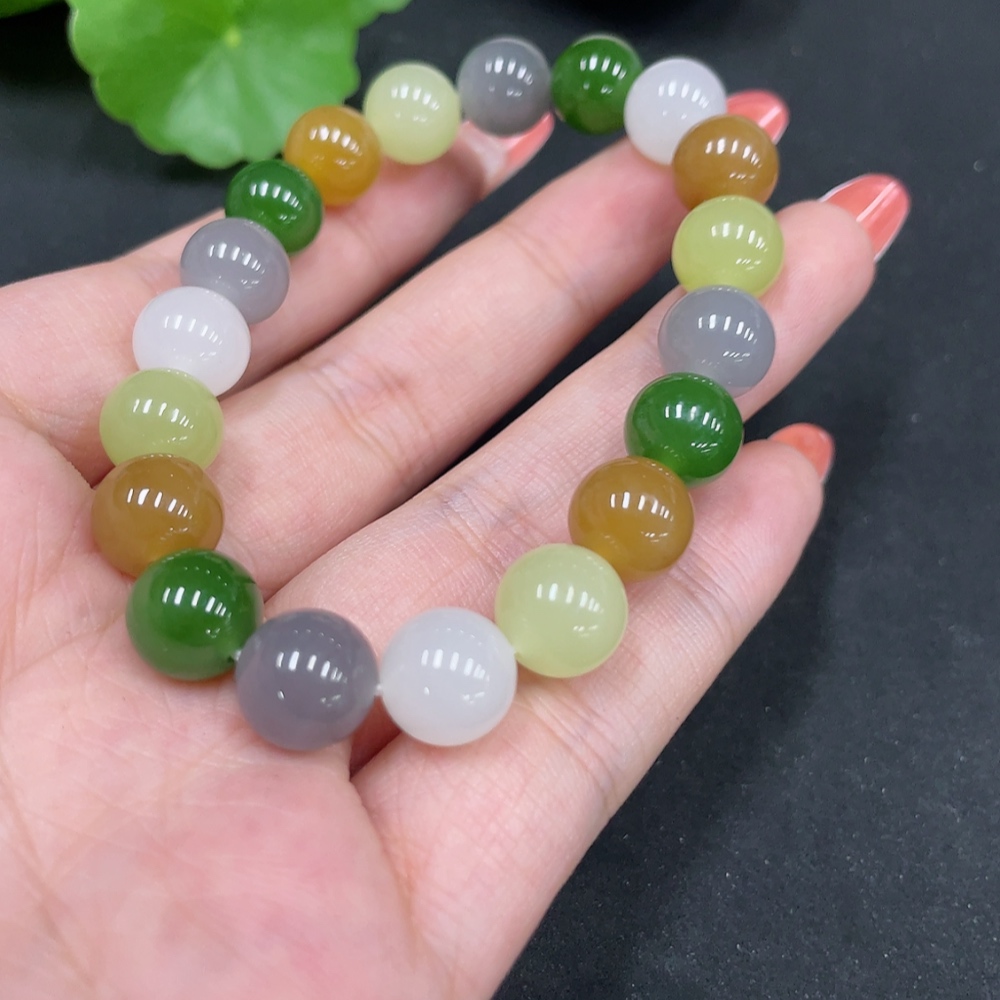 H34062823 Hetian Jade Bracelet       Approx. 9.6mm      Total Weight Approx. 28.5g