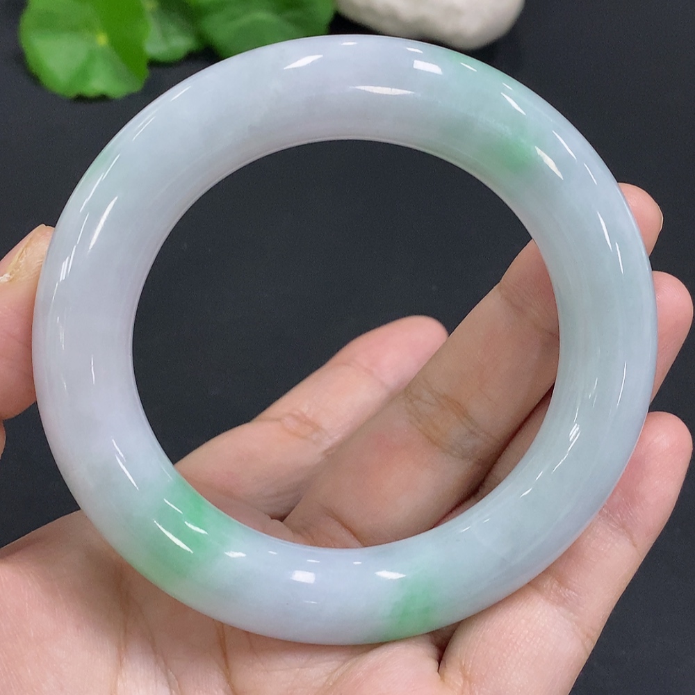 F26937947 Jadeite Round Bangle Size 57.5 Total Weight Approx. 103.3g