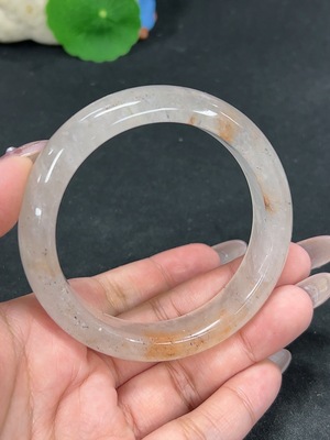 H41946031 非洲翠(独龙玉)正圈手镯 圈口58.6 货品总重约60g
