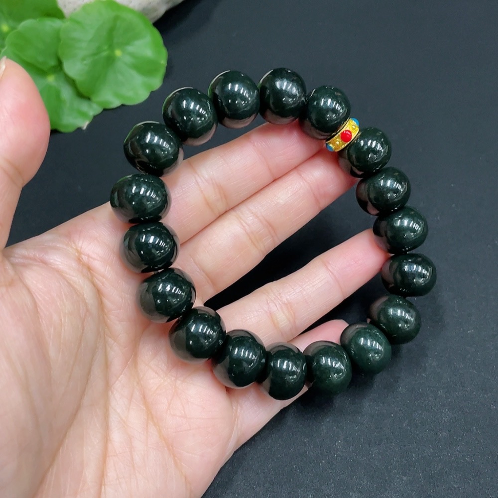 H35102388 Hetian Jade Bracelet, approx. 13.8 mm, total weight approx. 69.6g, non-gold