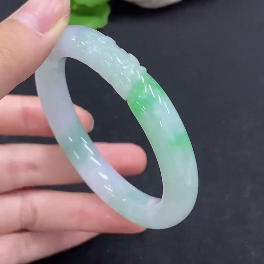 F32786454 Jadeite Round Bangle Size 53.4 Total Weight Approx.49g