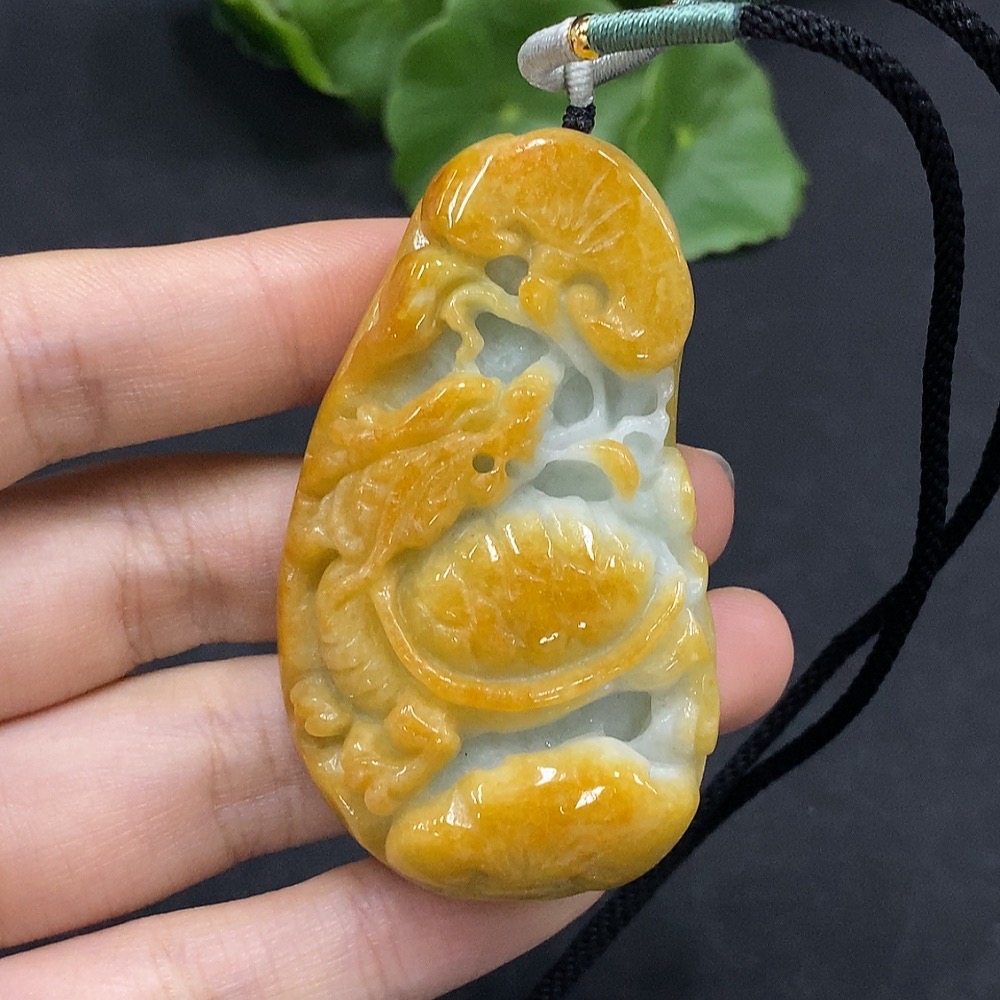 F30497050 JadeiteDragon Turtle Pendant