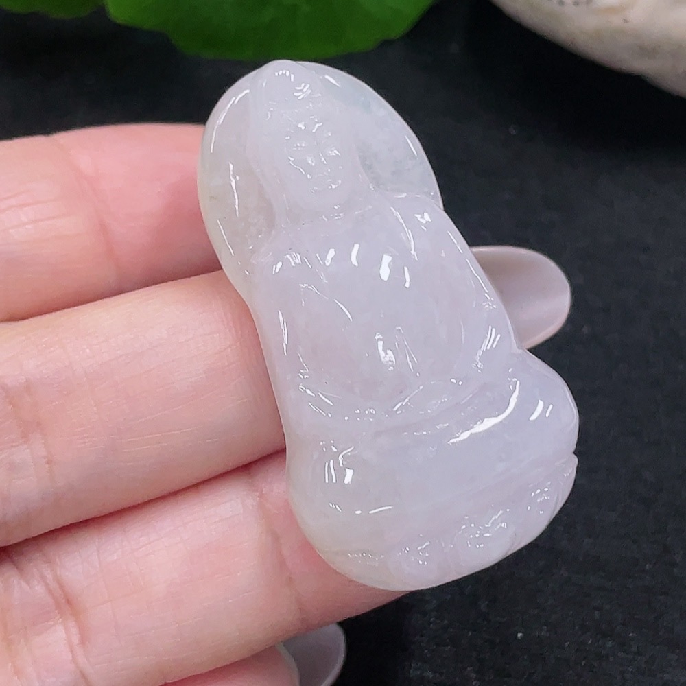 F32710122 Jadeite Guanyin Pendant Total Weight Approximately 13.4g