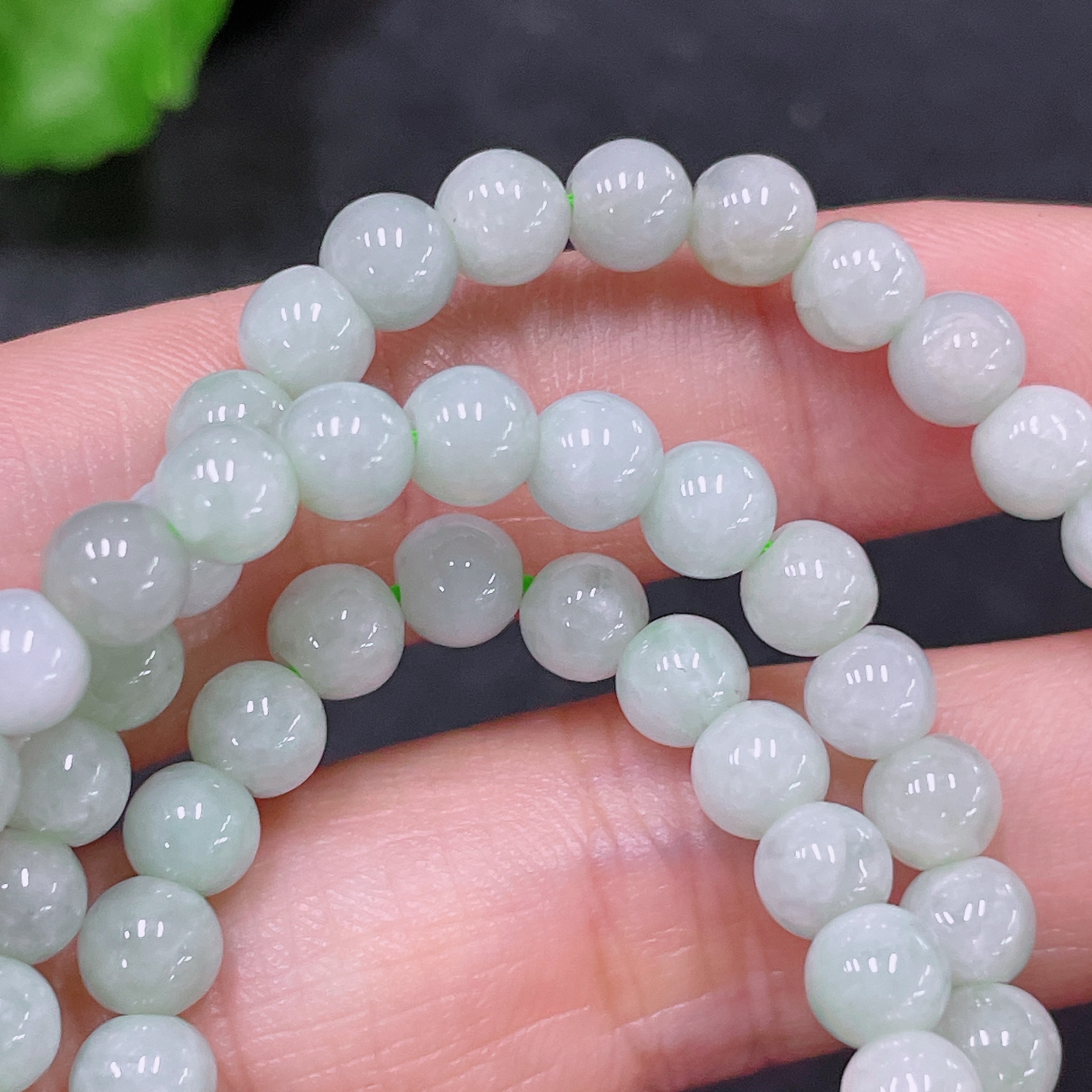 F32780237 Jadeite Bead Necklace Non-Gold Total Weight Approx. 29.14g Size About 5.6mm