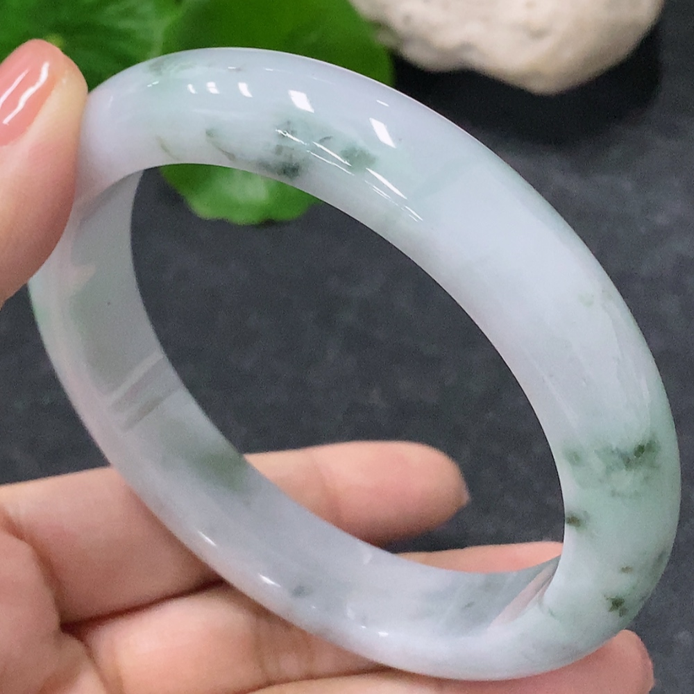 F34977068 Jadeite Round Bracelet Size 58.5mm Total Weight Approx. 58.93g Contains Other Mineral Components