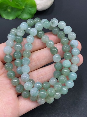 F29364742 Jadeite Bead Necklace Total Weight Approx. 59.7g Size 7.9mm