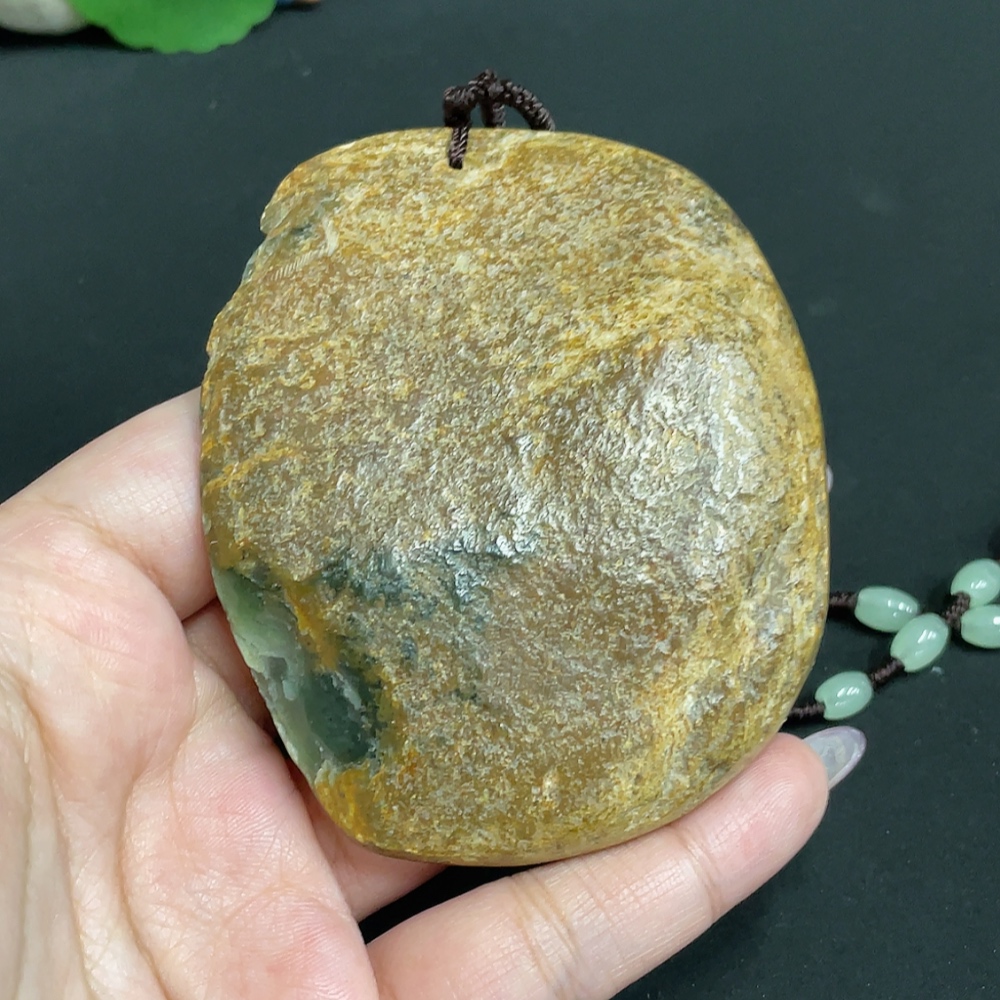H33939667 Hetian Jade Pendant - Bodhidharma