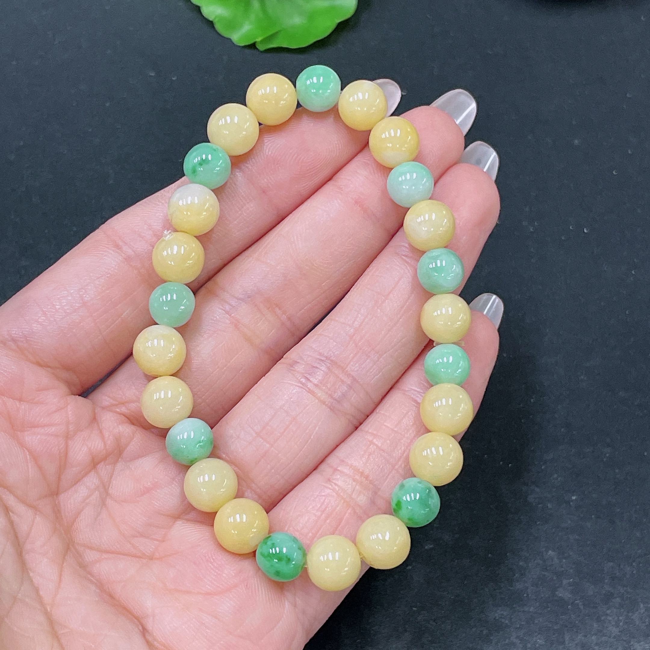 F35138884 Jadeite Bracelet Total Weight Approx. 20.26g Size About 8mm
