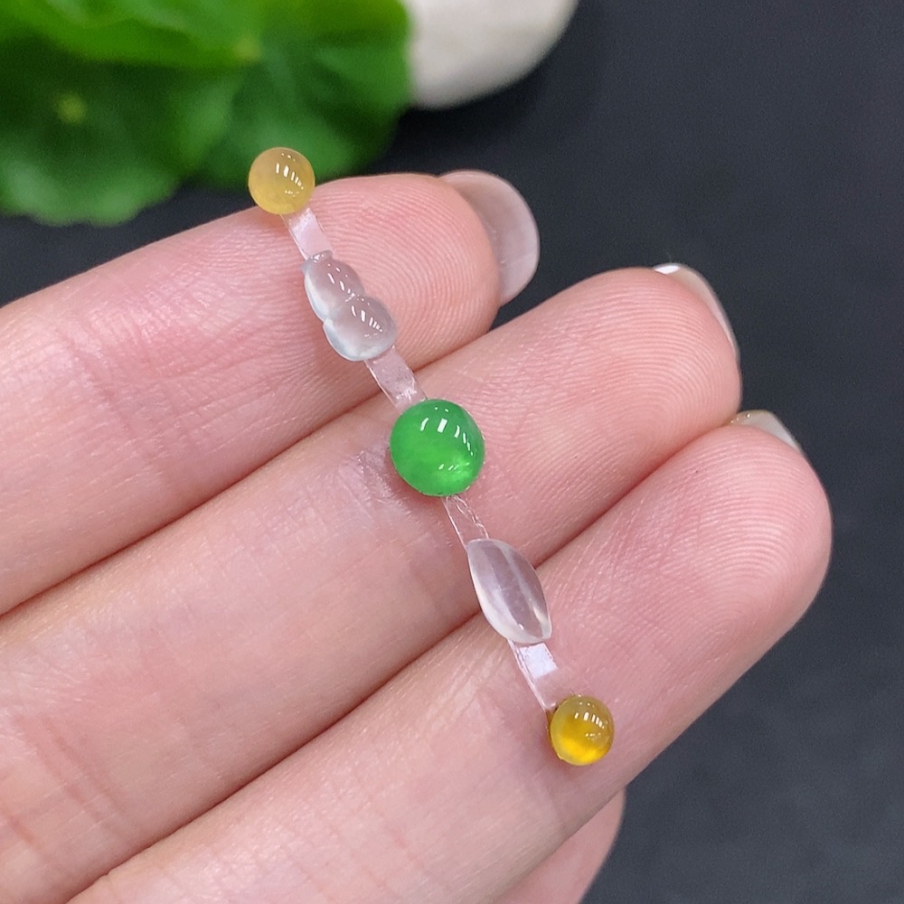 F34059881 Jadeite Cabochon + Mountings Sell as a Lot Yellow Color Origin Undetermined