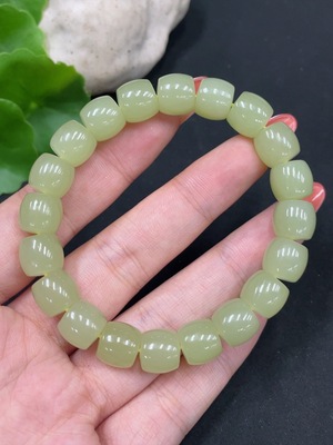 H34027752 Hetian Jade Bracelet, Approx. 9.7mm, Total Weight Approx. 34.2g