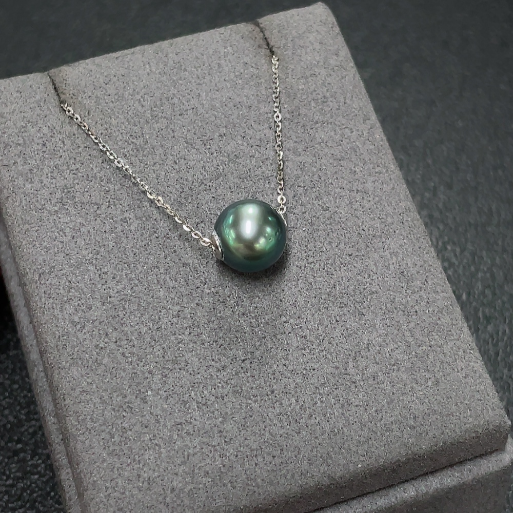 C34007682 Seawater Pearl Pendant Non-Gold Total Weight Approx. 2.48g With Chain Card 9.9mm