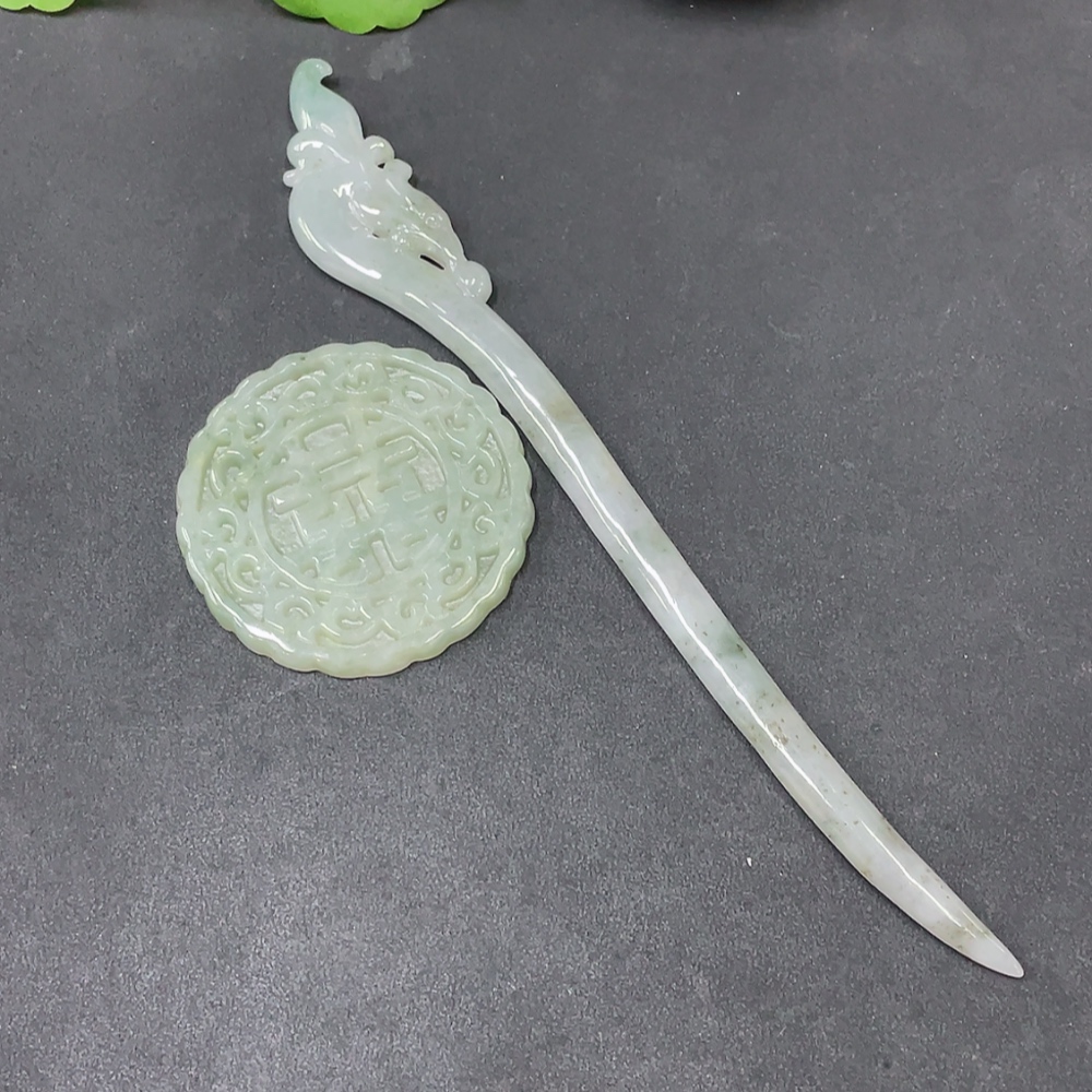 F19132049 Jadeite Pendants, 2 Pieces in One Lot
