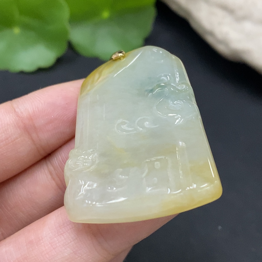 F27151508 Jadeite Pendant Total Weight Approx. 19.68g Color Origin Undetermined Non-Gold