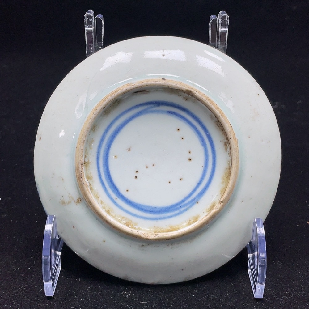 W30541289 Ceramic, Complete Piece, Mid-Early Qing Dynasty Blue and White Cymbidium Flower Plate (Subject to Actual Item)
