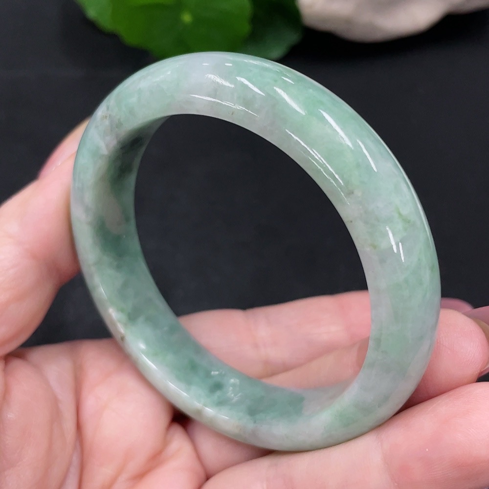 F34012090 Jadeite round bracelet size 52.7 total weight approx. 50.3g