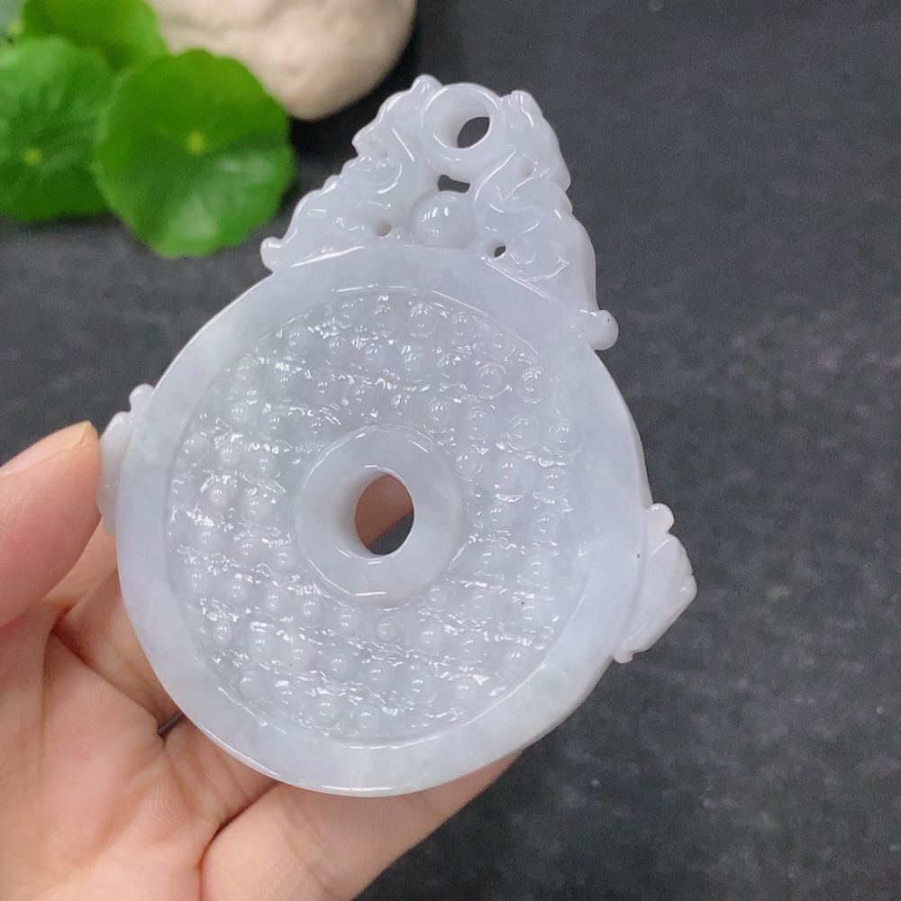 F32800339 JadeitePendant Antique Plaque Total Weight Approx. 54.39g