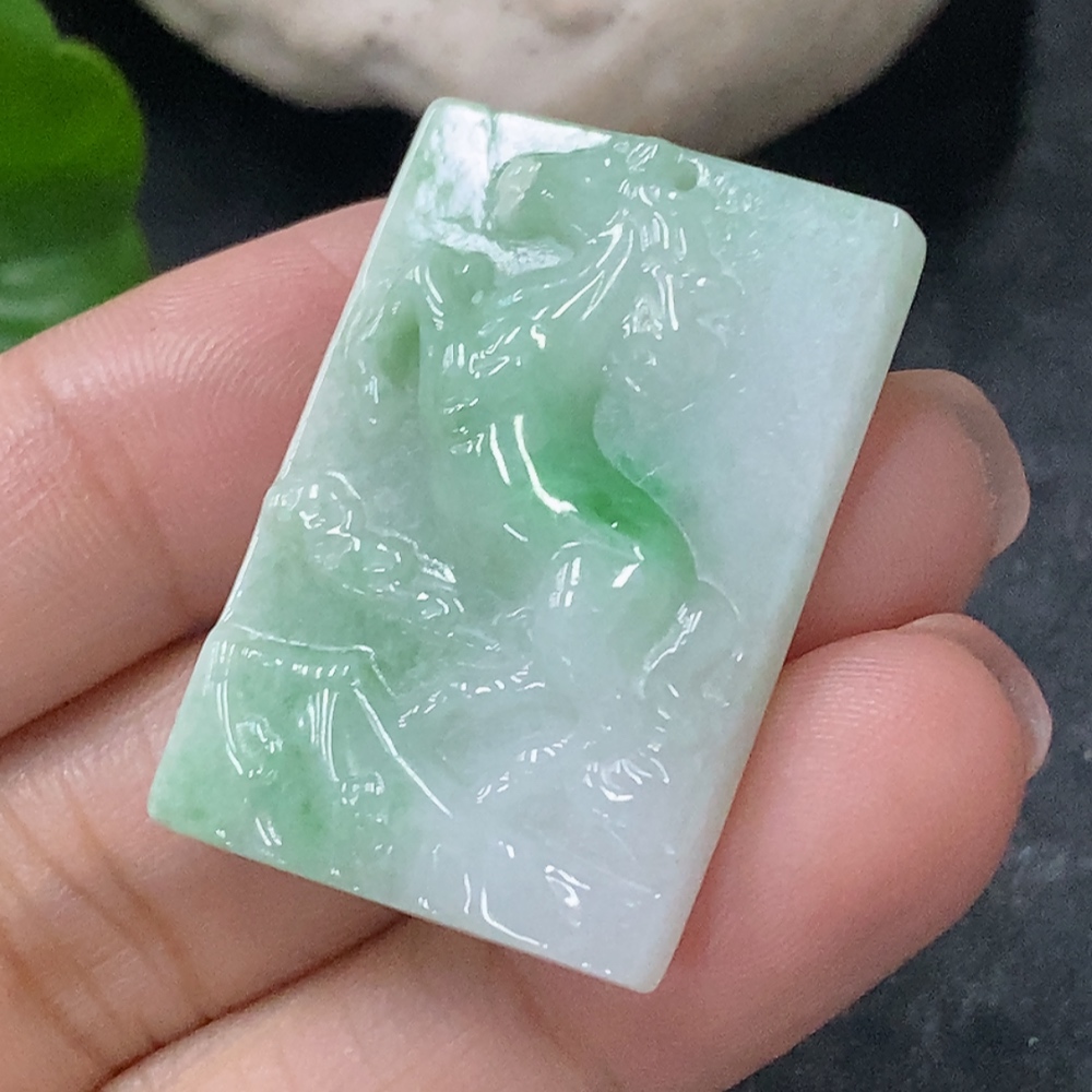 F34030282 Jadeite Pendant Success Achieved Immediately Total Weight Approx. 9.35g