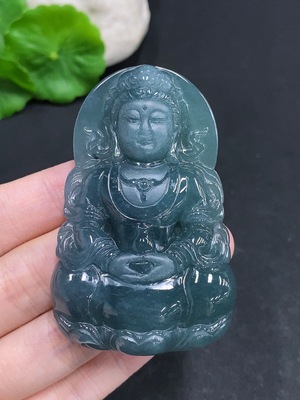 F34968171 Jadeite Guanyin Pendant Total Weight Approximately 53.3 Grams