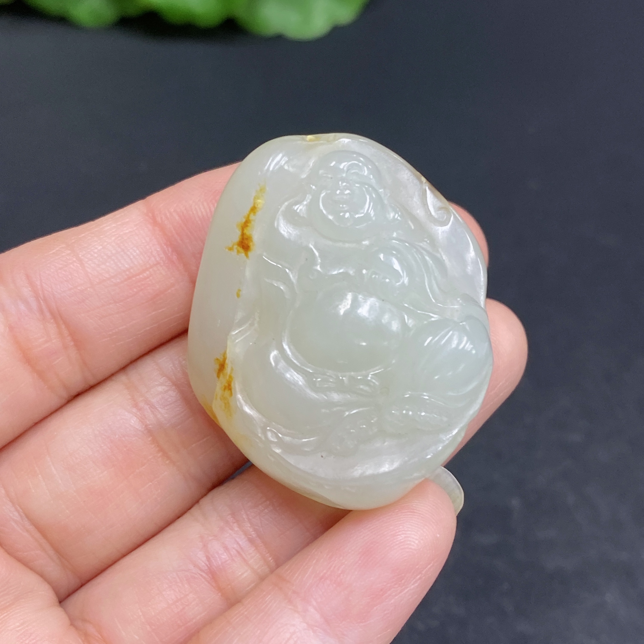H33880223 Hetian Jade Pendant Buddha Total Weight Approx. 25.5g Undetermined Skin Color Origin