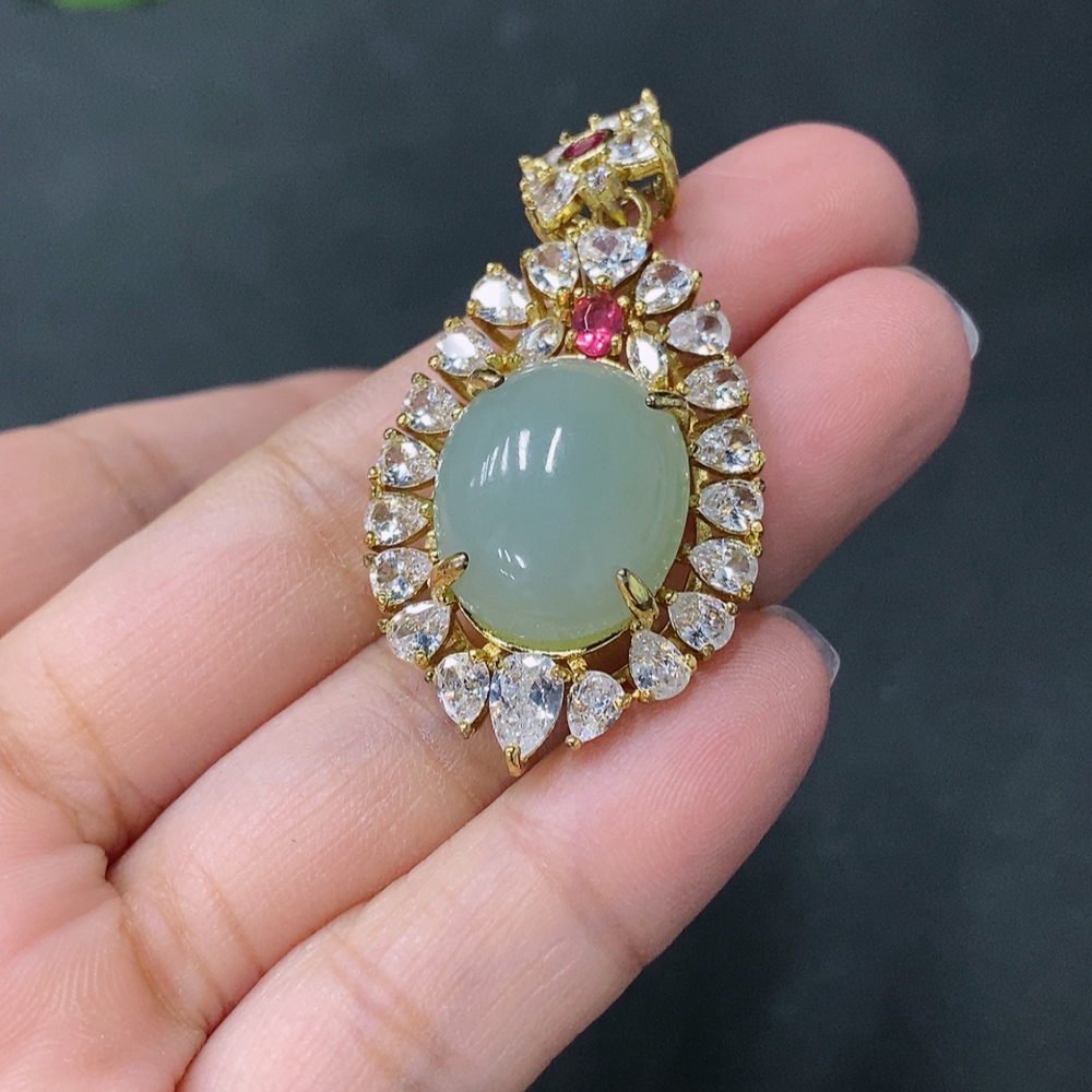 F20292706 Jadeite Pendant Non-gold Inlaid