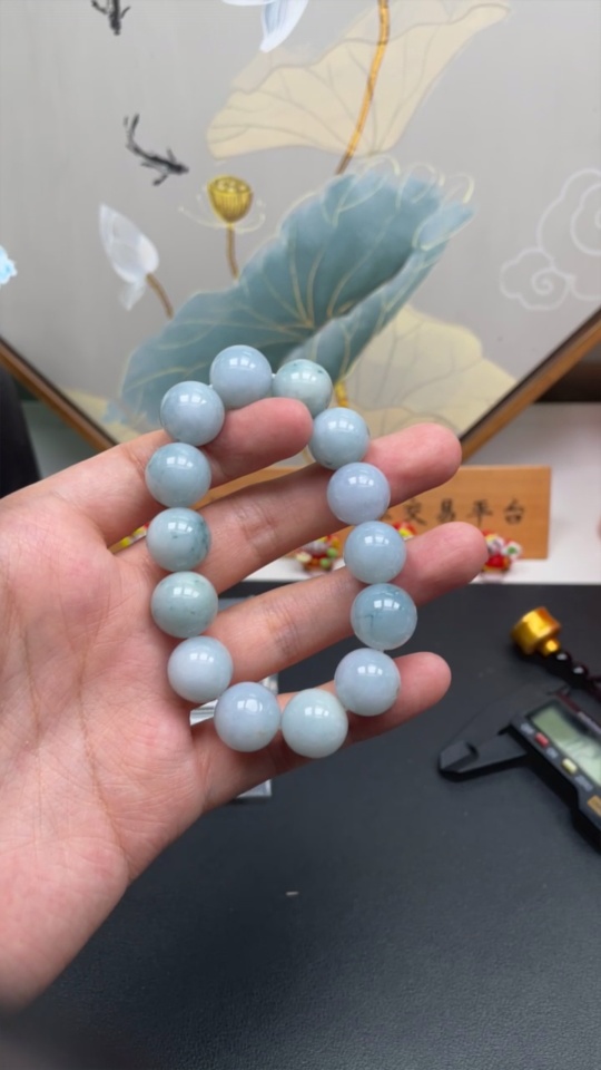 F22545744 Jadeite Bracelet Approx.14.8mm Total Weight 77.782g