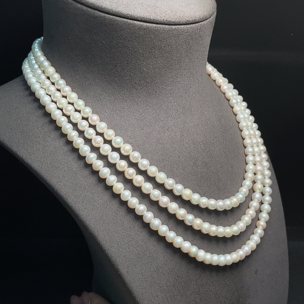 C34993165 Pearl Necklace Non-Gold Total Weight Approx. 81.50g Size About 6.3mm