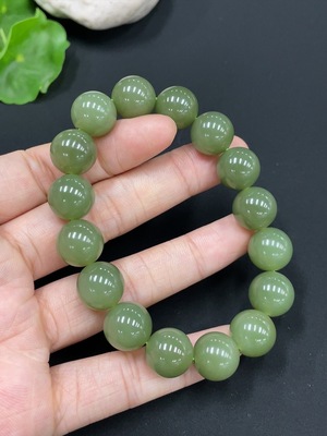 H26977016 Hetian Jade Bracelet, Approx. 11.7mm, Total Weight Approx. 42.8g