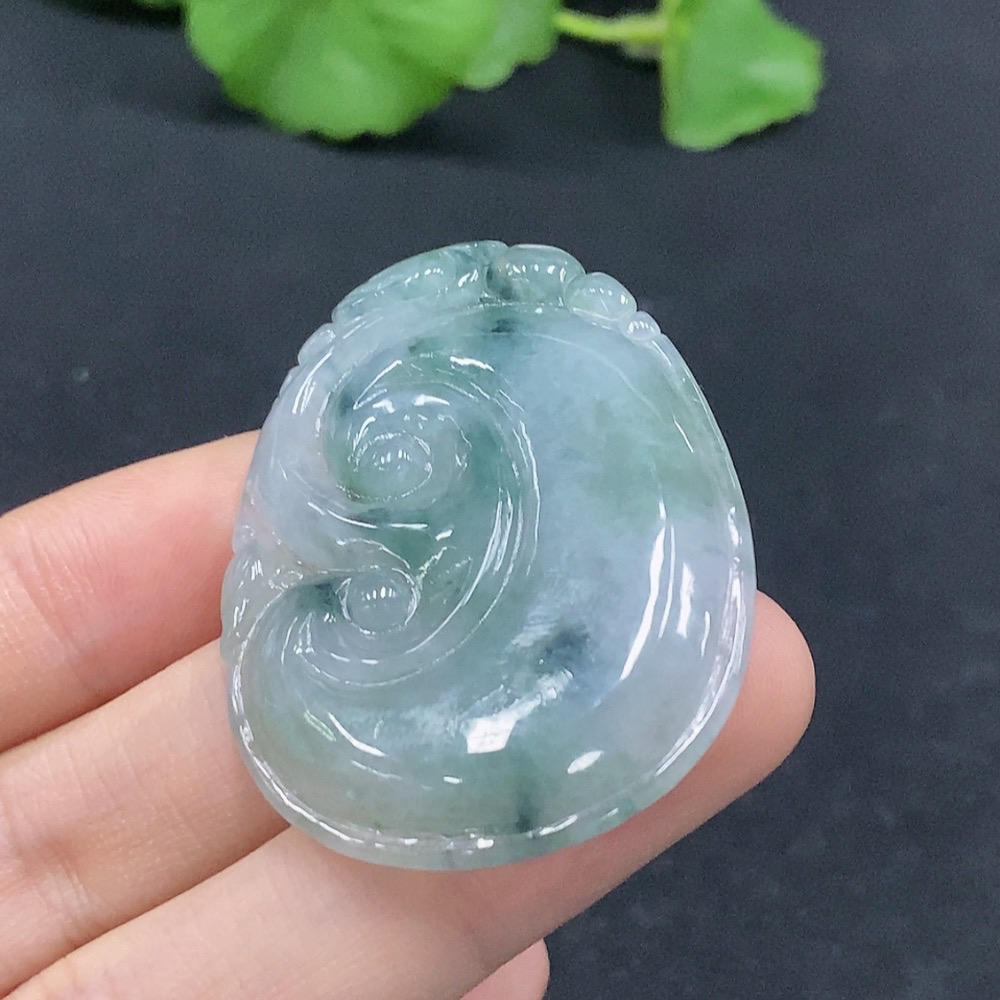 F32820249 Jadeite Ruyi Pendant Total Weight Approx. 14.87g Including Other Mineral Components
