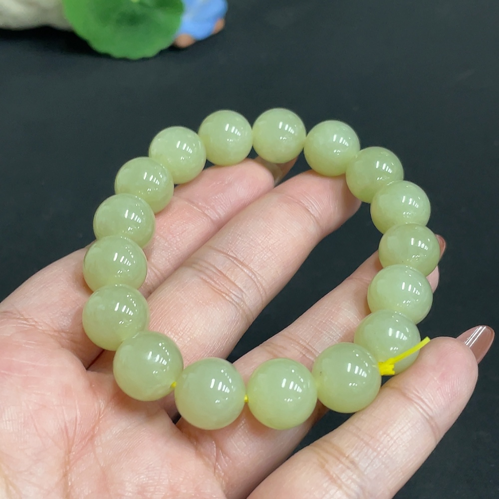 H35118207 Hetian Jade Bracelet Size 11.7mm Approx. Total Weight Approx. 45.3g
