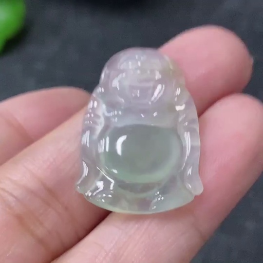 F34955021 Jadeite Pendant Buddha, Total Weight Approx. 2.43g