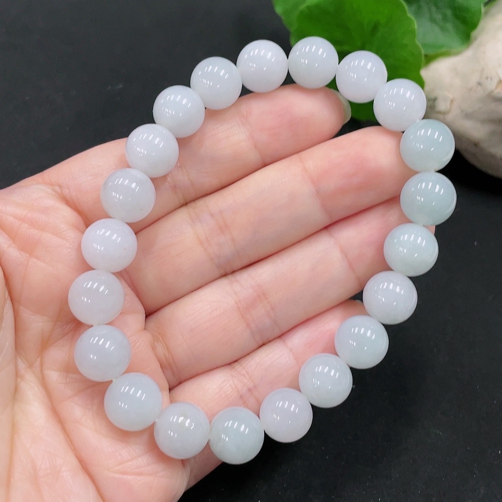 F30453686 Jadeite Beaded Bracelet Approx. 10mm Total Weight About 35g