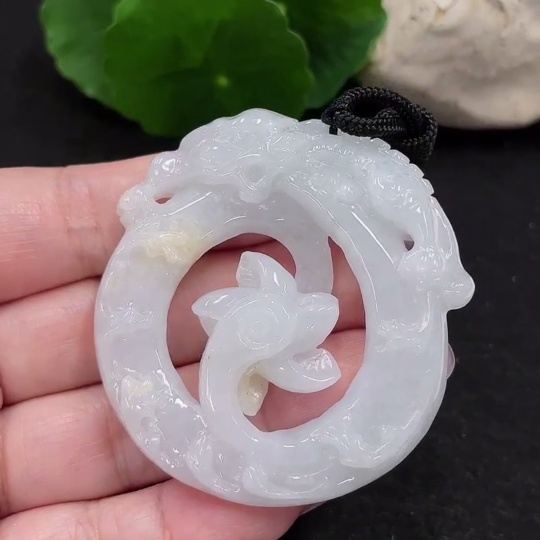 F34966148 Jadeite Pendant Total Weight Approx. 38.8g (including rope weight)