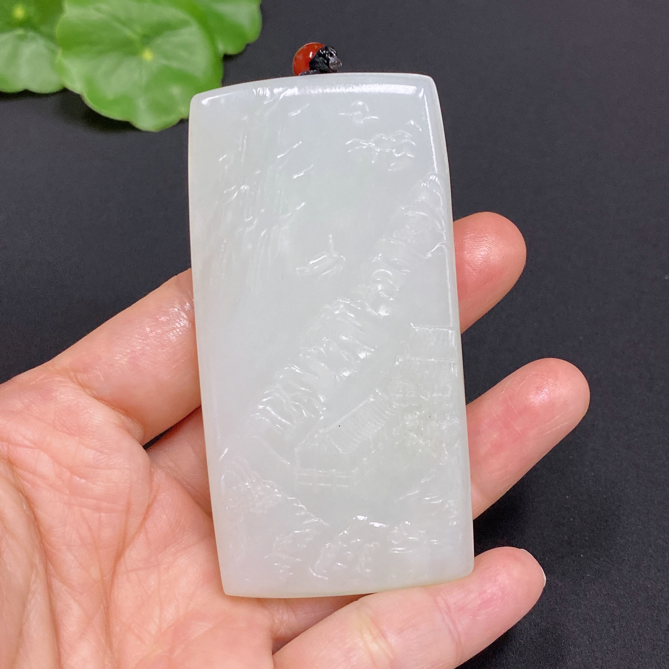 H32759556 Hetian Jade Pendant - Samantabhadra Bodhisattva
