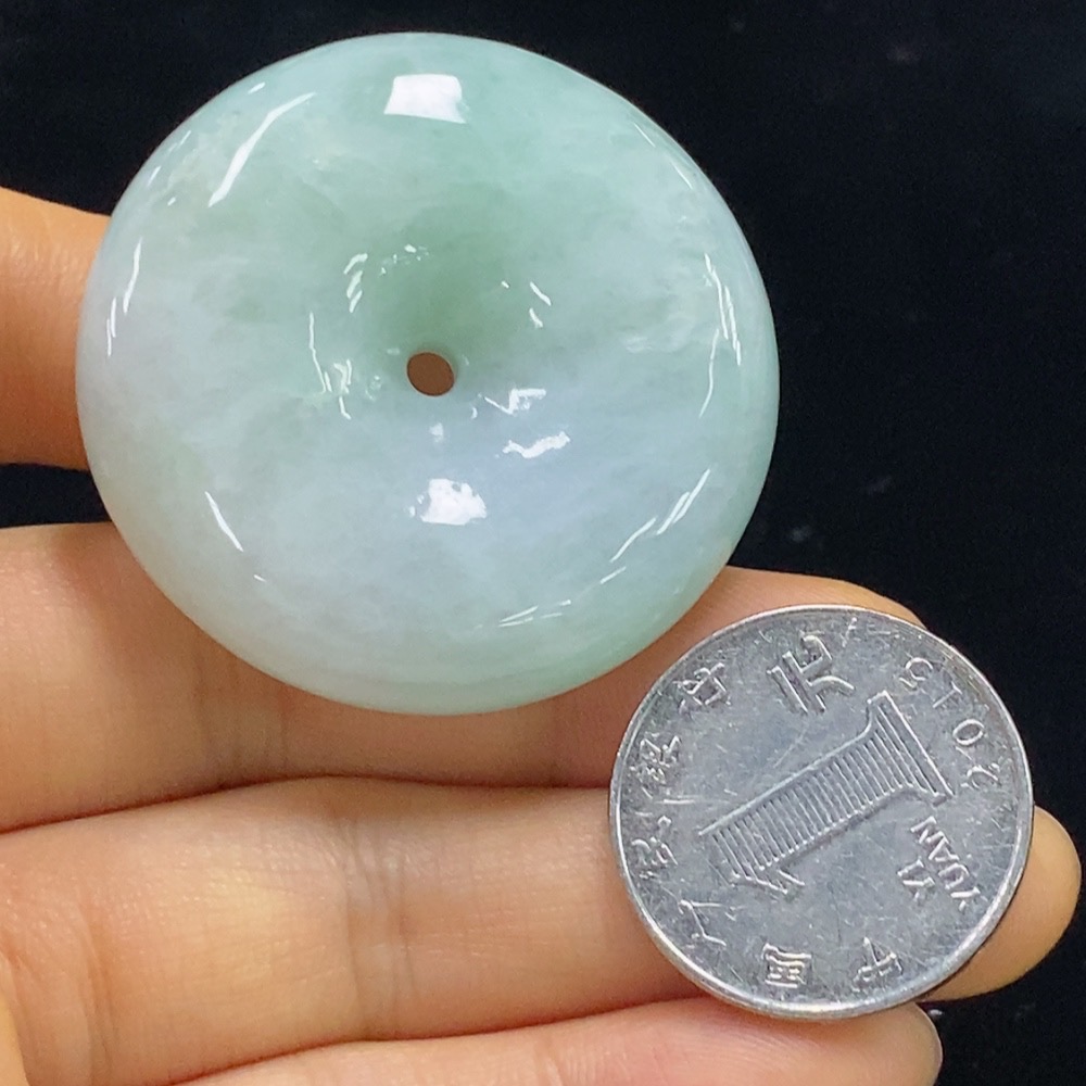 F34025628 Jadeite Peace Knot Pendant Total Weight Approx. 47.34g