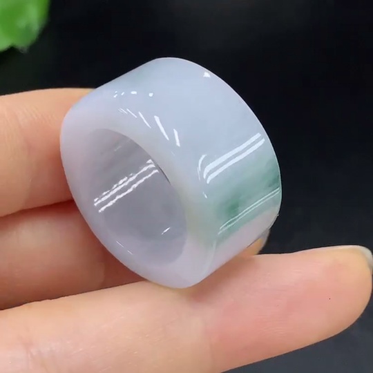 F27066803 Jadeite Thumb Ring Size 17.5 Total Weight Approx. 11.95g