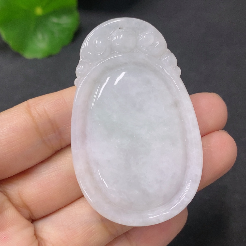 F33886930 Jadeite Pendant Fortune Shell Total Weight Approx. 31.96g
