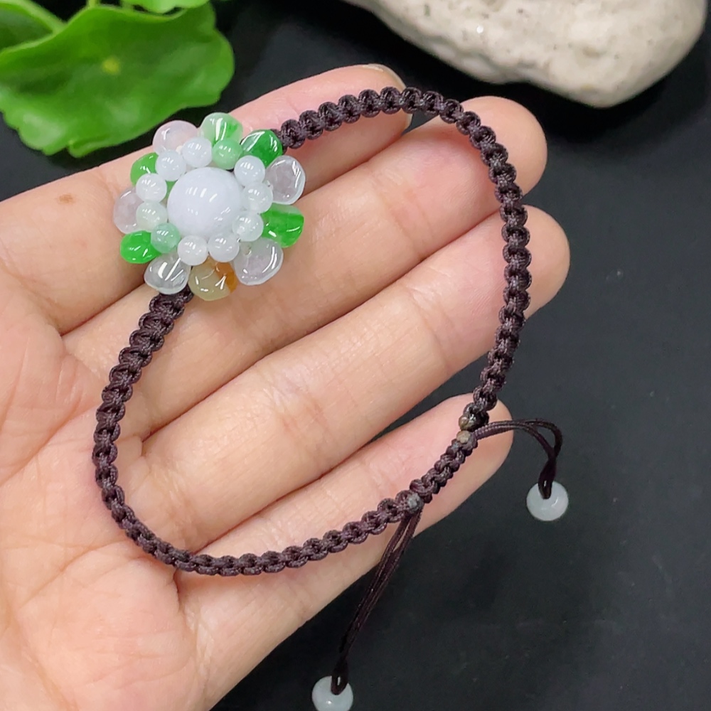 F32696756 Jadeite Hand String Total Weight Approx. 5.41g Color Origin Undetermined