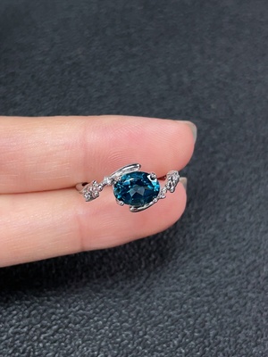 C34991247 Topaz Ring, Color Origin Undetermined, Adjustable, Non-Gold, Total Weight Approx. 2.08g, Size 5.7*8.1mm