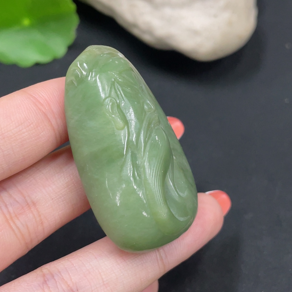 H34026156 Hetian Jade Pendant Guan Gong Total Weight About 39.4g