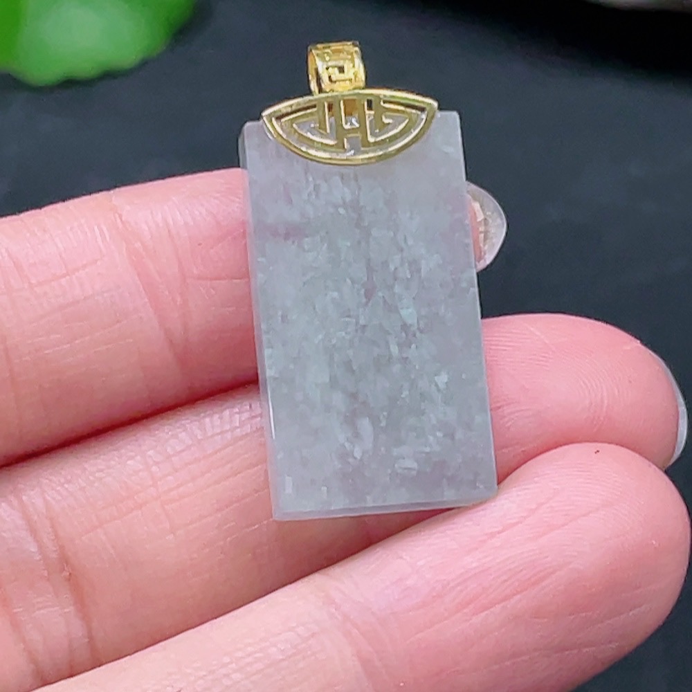 F25848545 Jadeite Plain Pendant in 18K Gold Total Weight Approx. 5.57g