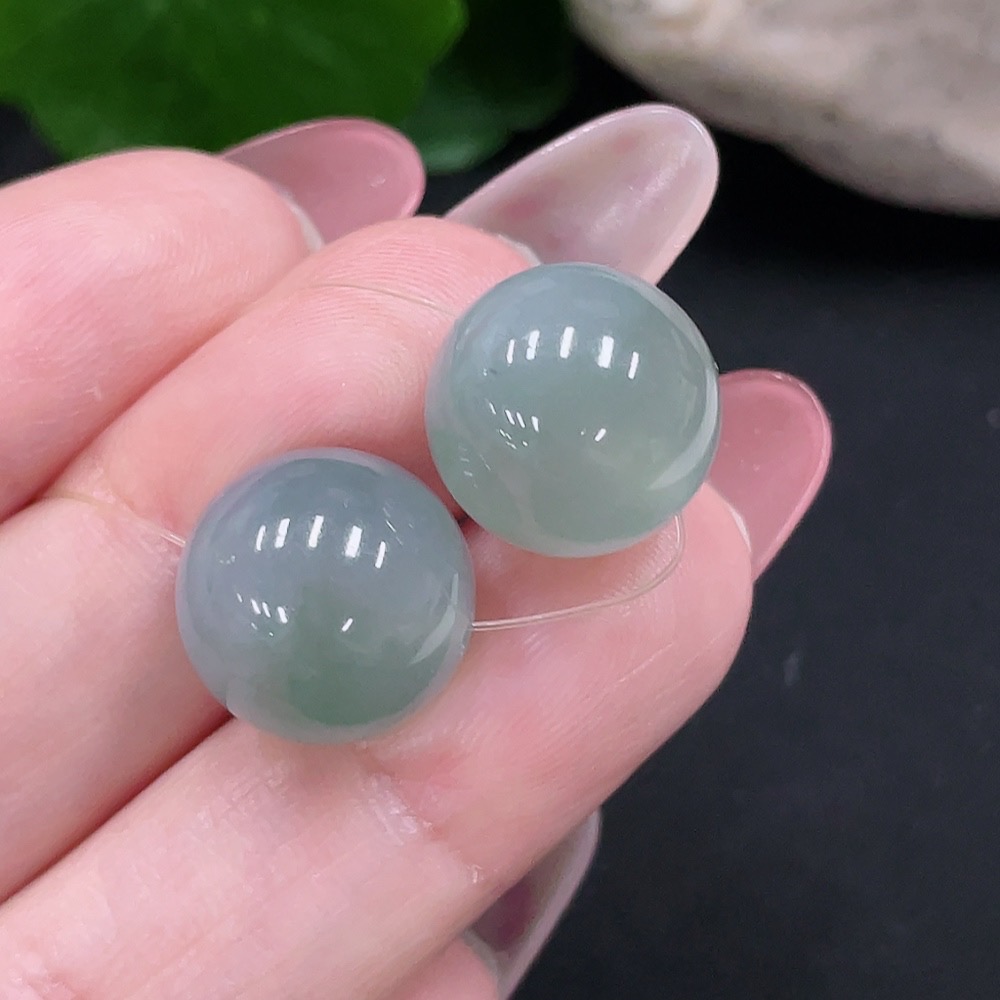 F34033070 Jadeite Beads Sell as a Lot Size Approx.13/13.2mm