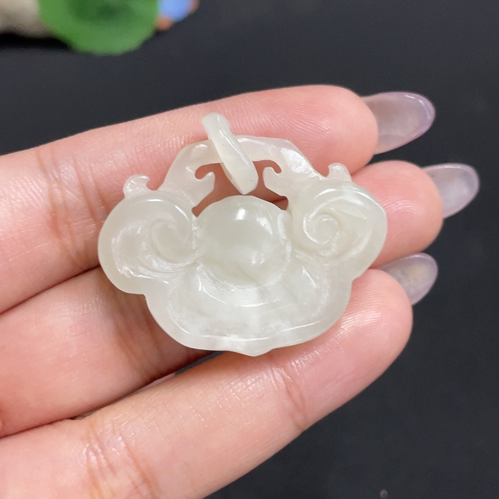 H33931731 Hetian Jade Pendant Ruyi Total Weight About 10.9g Damaged