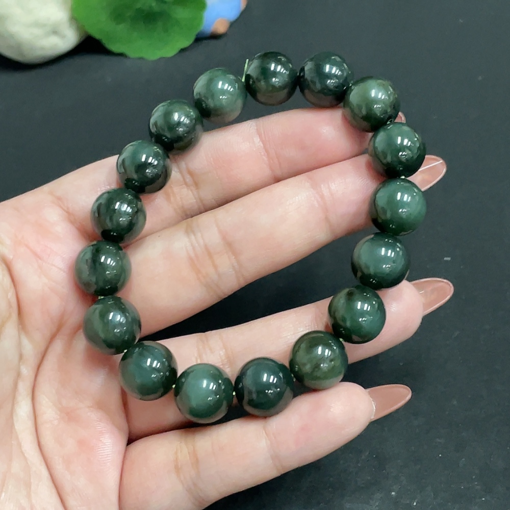 H34010920 Hetian Jade Jasper Bracelet, Approx. 11.8 mm, Total Weight Approx. 46.8g