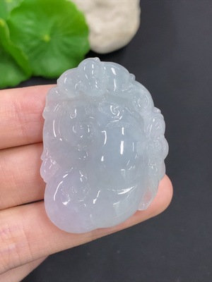 F46555615 翡翠如意挂件 货品总重量约27克